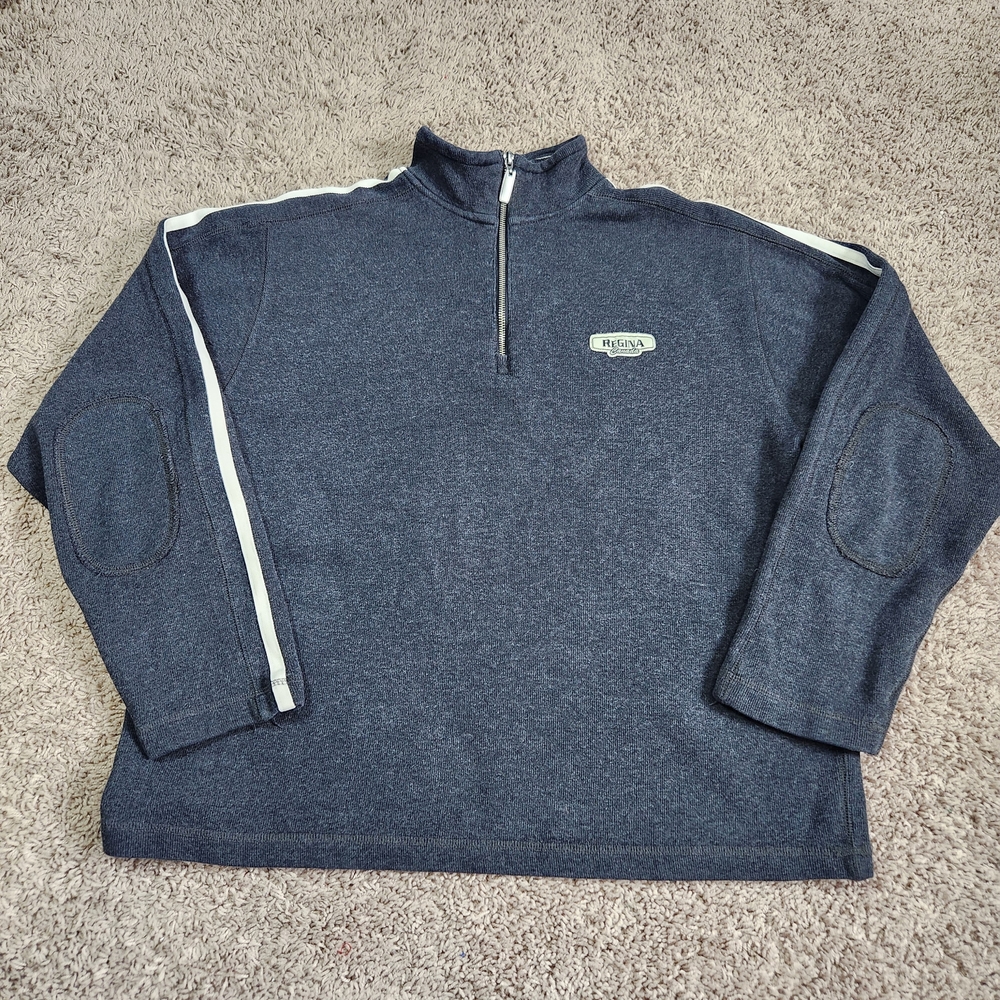 Vintage Men's 100% Cotton JJM Regina Canada 3/4 Zip-Up Sweater size M